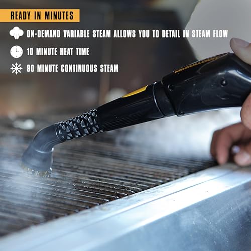 Handheld Steam Cleaner with 11 Accessories for Home, Tile, Grout, and Car Detailing K2885
