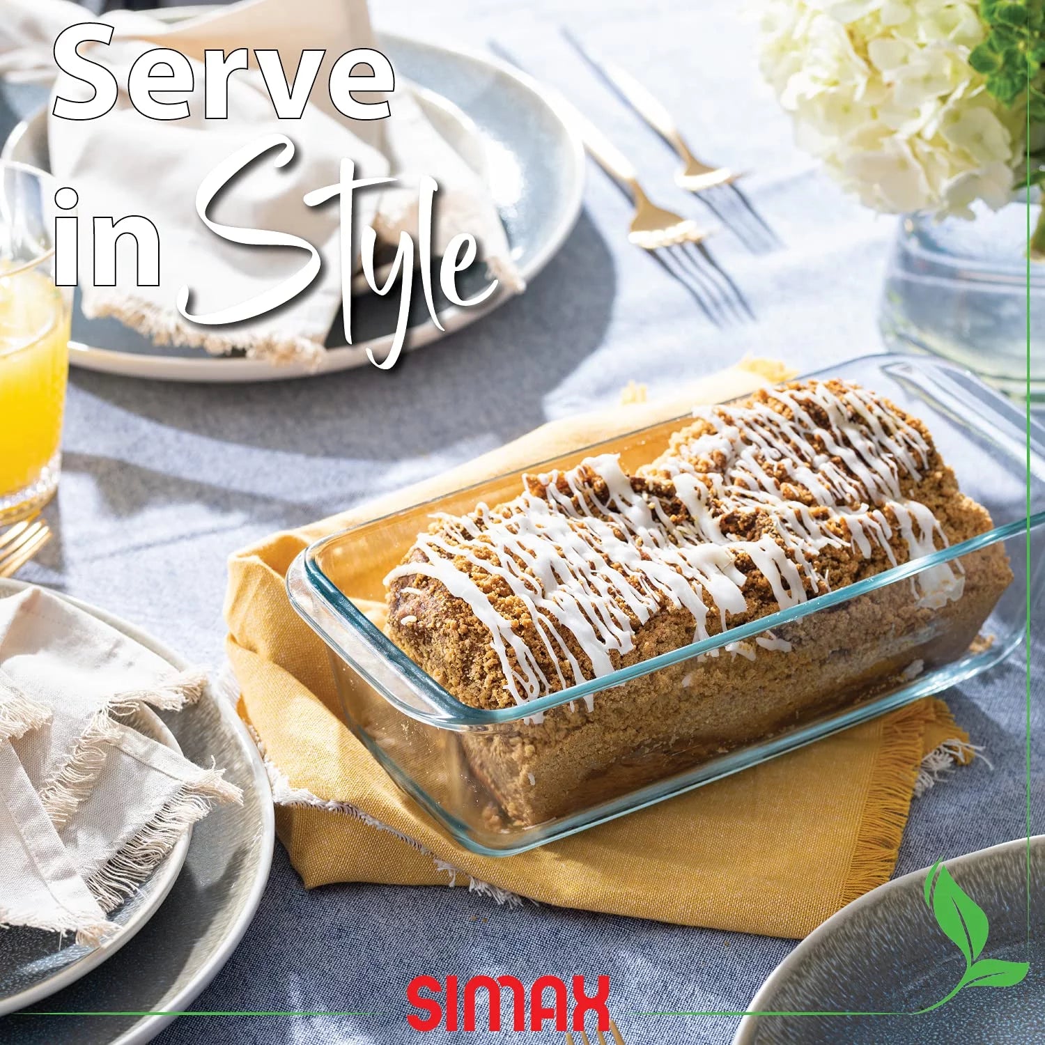 Glass Loaf Dish, Borosilicate, Dishwasher Safe Y838790