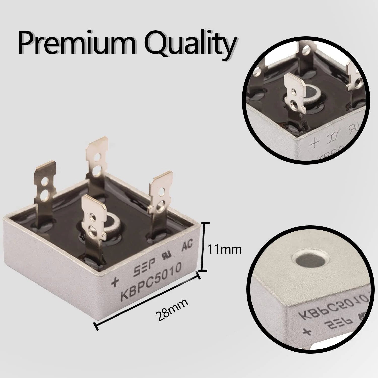 1000V 50A Metal Case Single Phase Diode Bridge Rectifier T70217