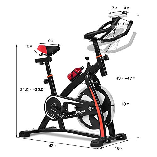 Indoor Bike Trainer with Bottle Holder and LED Display D64936