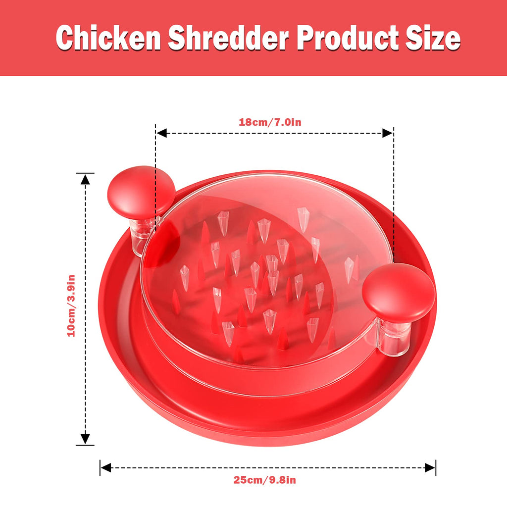 Chicken Shredder with Clear Cover and Non-Skid Base V183