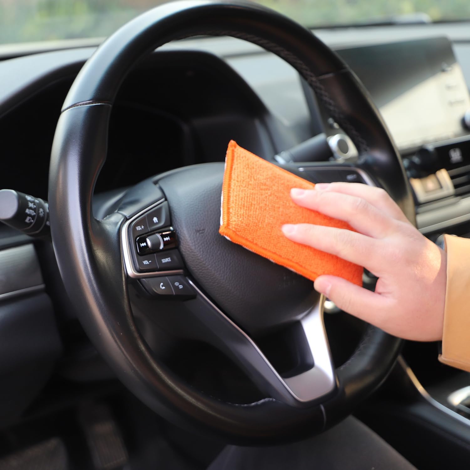Car Interior Scrubbing Sponge, 8Pcs Microfiber Wax Applicator, Car Wash Sponges I497664