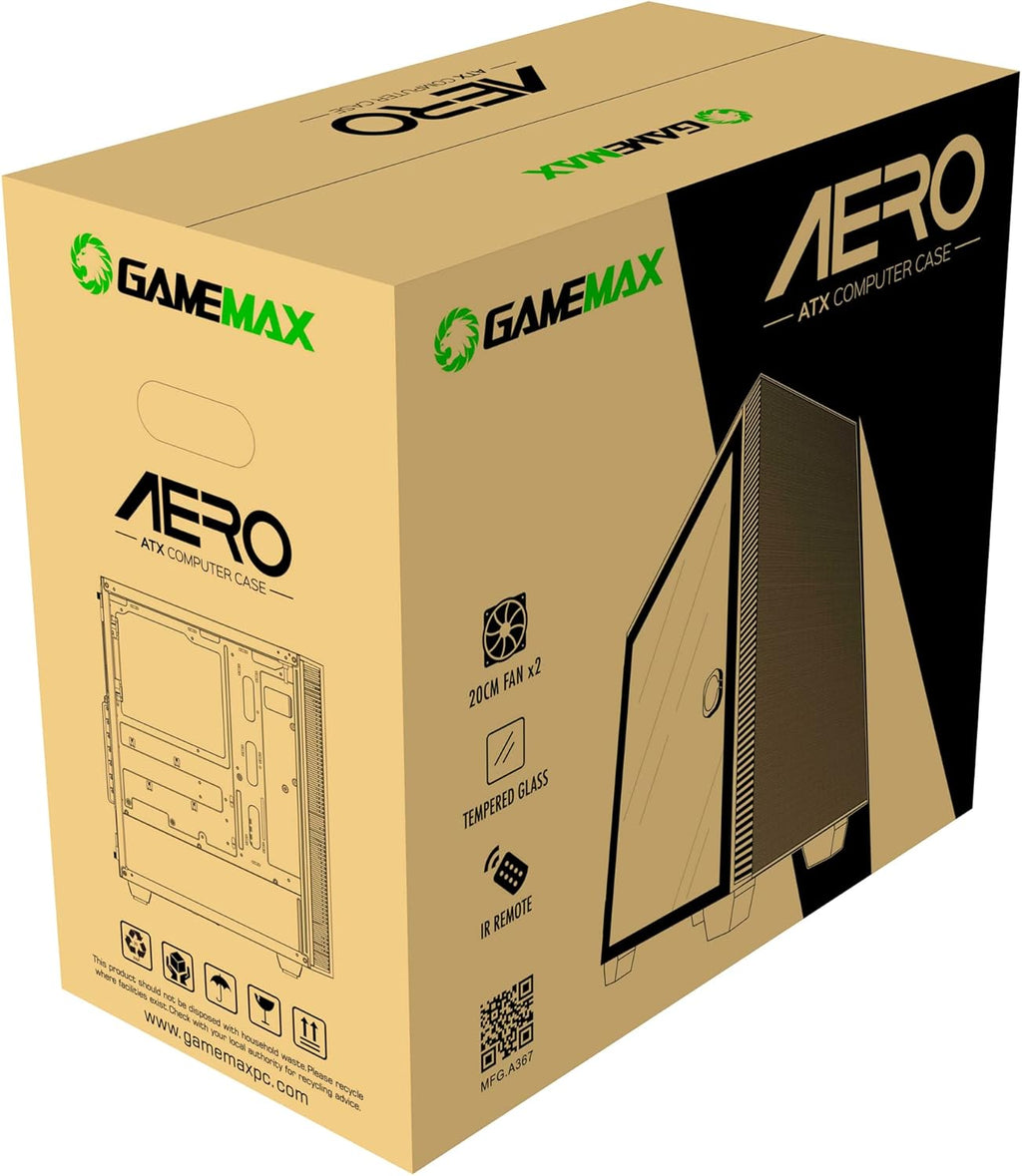 Mid-Tower ATX ARGB PC Gaming Case with Tempered Glass Side Panel T3324