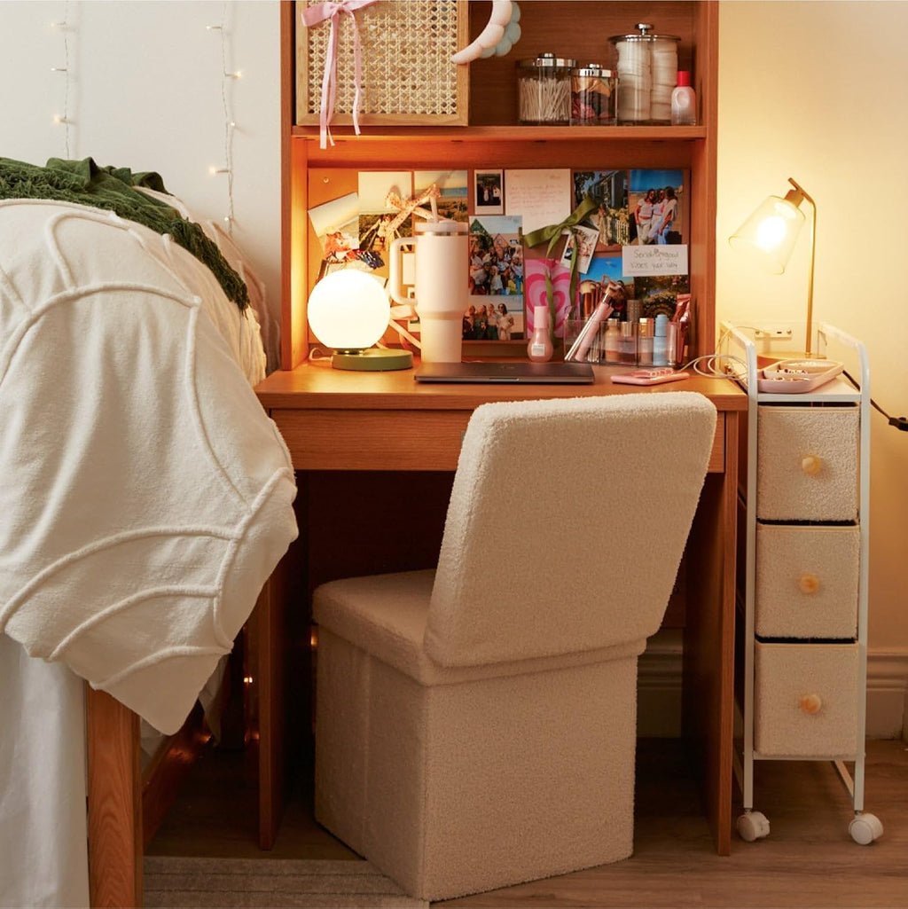 Collapsible Storage Ottoman Chair for Small Spaces N2708