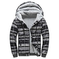 Mens Zip Up Hoodie 2024 Winter Warm Heavyweight Coat Sweatshirt Fleece Sherpa Lined Thicken Jacket Plus Size Outdoor Outwear