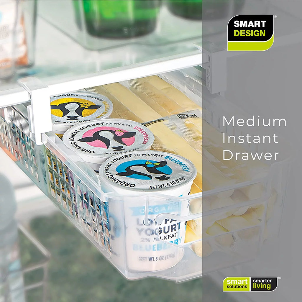 Refrigerator Pull Out Bin Drawer, Medium, Clear N7281