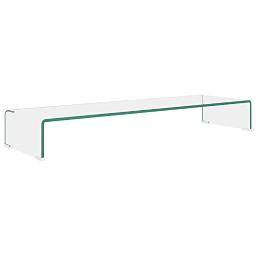 TV Stand Monitor Riser Clear Glass U177973