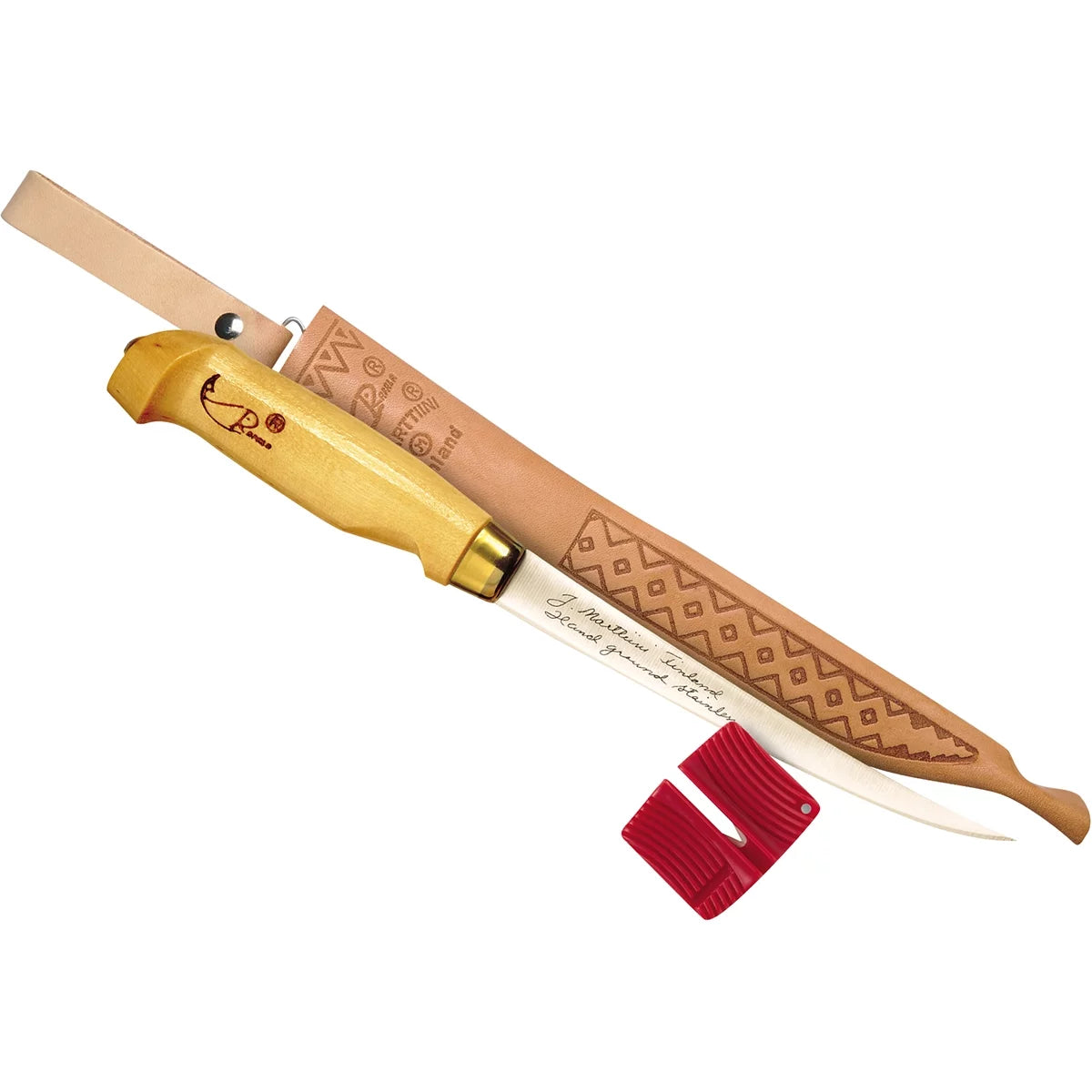 Rapala Fish'n Fillet 9" Fillet Knife with Leather Sheath and Sharpener