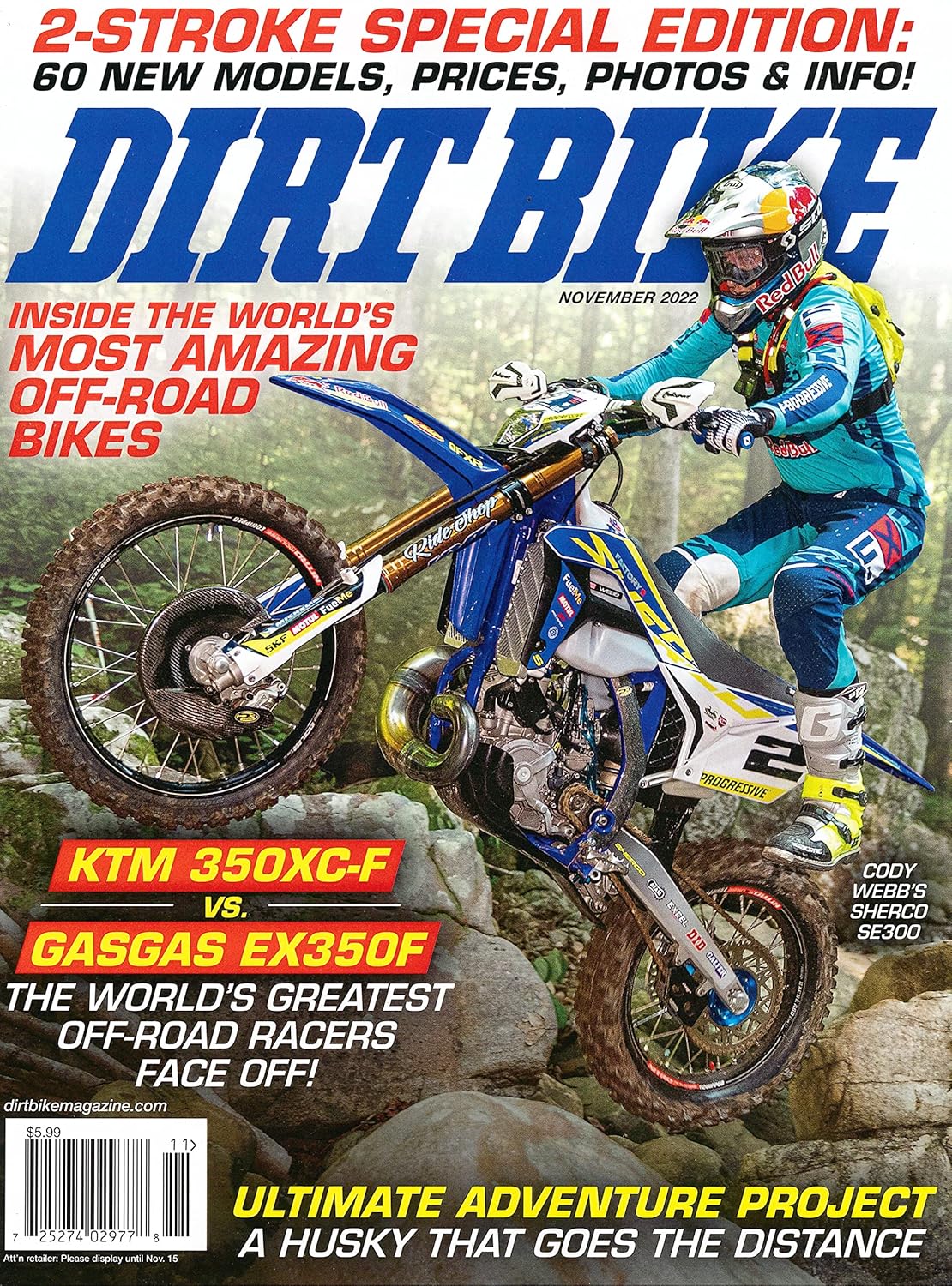 DIRT BIKE MAGAZINE - NOVEMBER 2022 - KTM 350XC-F Vs. GASGAS EX350F