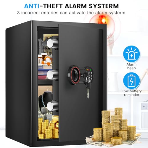 Large Home Safe Fireproof Waterproof with Electronic Keypad and Alarm System D846724