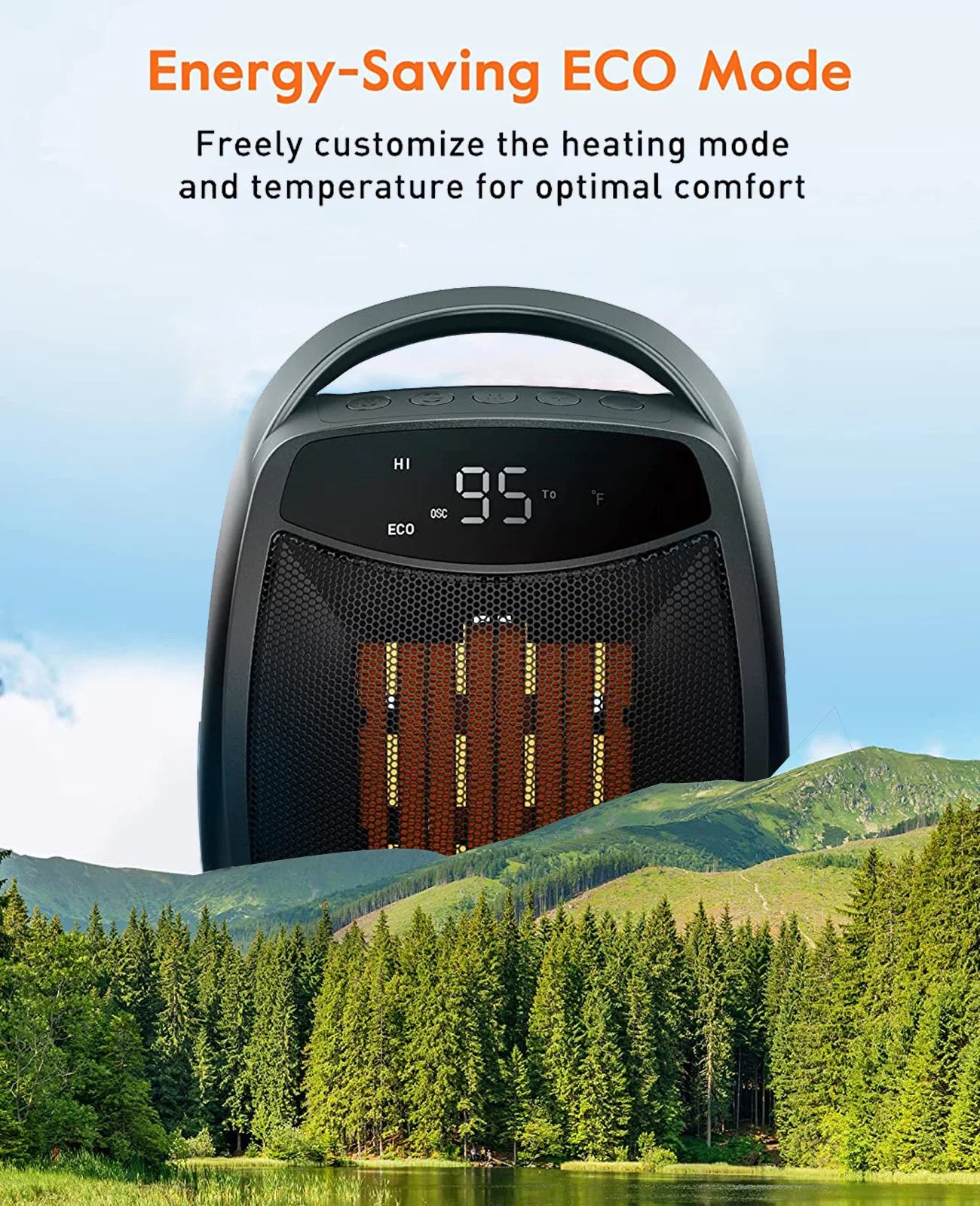 Portable Electric Space Heater for Indoor Use, 1500W Z31883