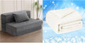 HOMFINE Folding Sofa Bed - Convertible Sleeper Chair with Pillow, Fold Out Couch, Memory Foam Floor Mattress, Futon Couch, Lazy Sofa for Living Room/Dorm/Guest Room/Home Office, Twin, Gray