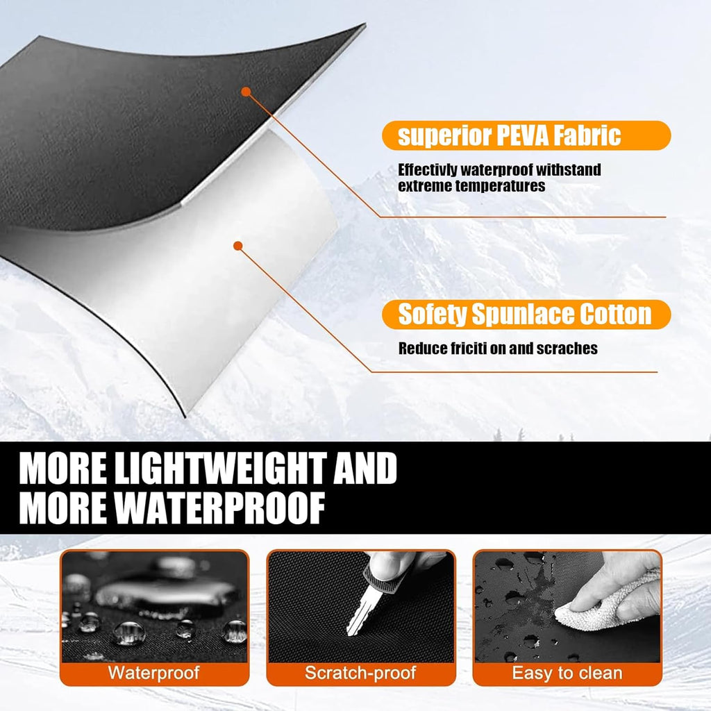 Car Windshield Snow Cover with Ice Guard, UV Protection, Universal Fit for Cars SUVs Trucks X529