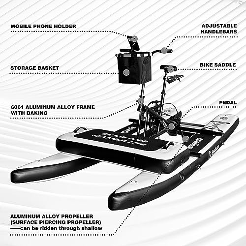 Inflatable Water Bike Pedal Boat for One Person Q3201