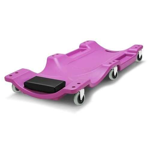 Low Profile Automotive Creeper with Padded Headrest, Red U80837