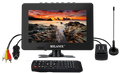 Milanix 7" Portable TV LCD Rechargeable Battery Powered Wireless, AC/DC, Remote Control, USB/SD Card Slot, Built in Digital Tuner, FM, and AV Inputs