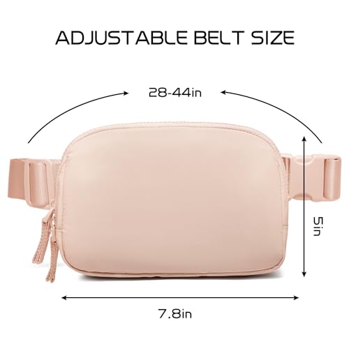Two-Way Zipper Belt Bag Crossbody with Letter Patch W4588