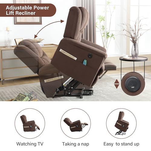 Power Lift Recliner Chair with Heat and Massage for Elderly S493