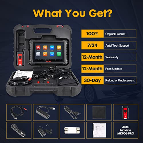 Autel Scanner MaxiCOM MK906 Pro: 2024 Upgrade, ECU Coding, Bi-Directional Control, 40+ Services Z95066