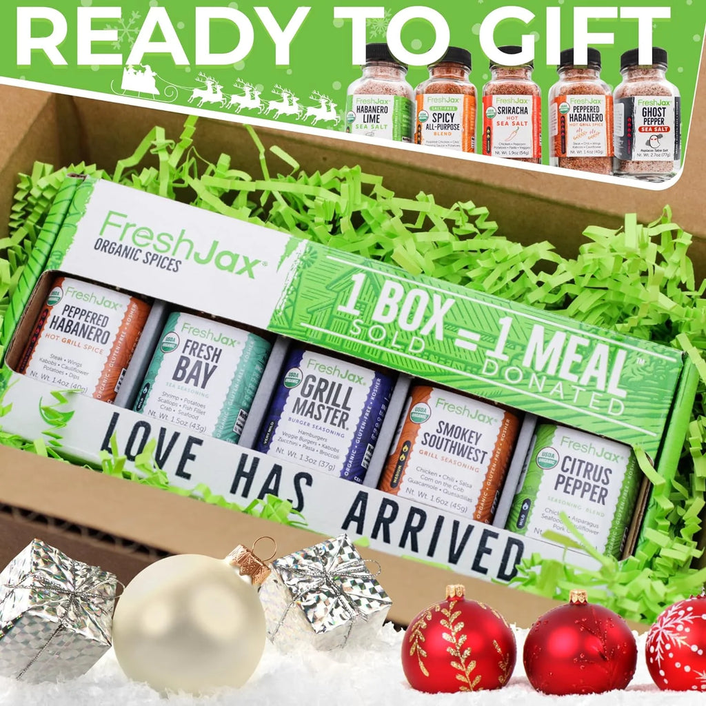 Hot & Spicy Seasoning Gift Set, Pack of 5 Organic Spices for Cooking Y210