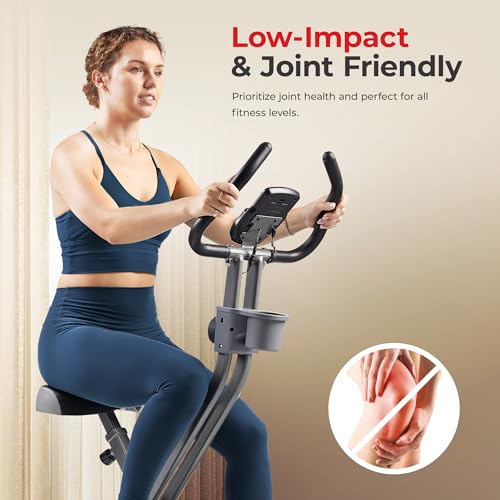 Foldable Magnetic Exercise Bike with Digital Monitor and Pulse Sensor J316937