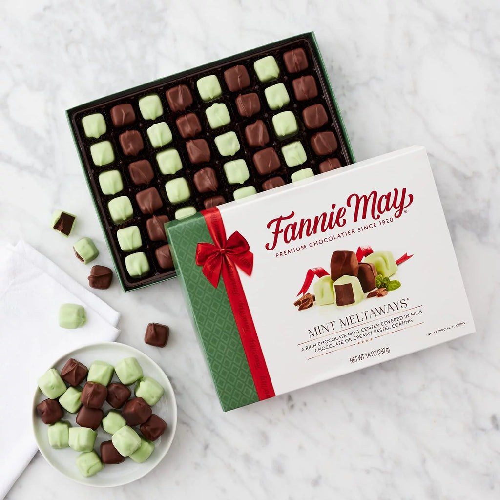 Mint Meltaways Milk Chocolate and Pastel Candy Gift Box W162396