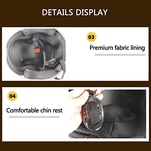 Motorcycle 3/4 Open Face Helmet with Clear Visor X51693
