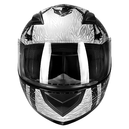 Lightweight Full Face Motorcycle Helmet with Extra Tinted Visor F2610