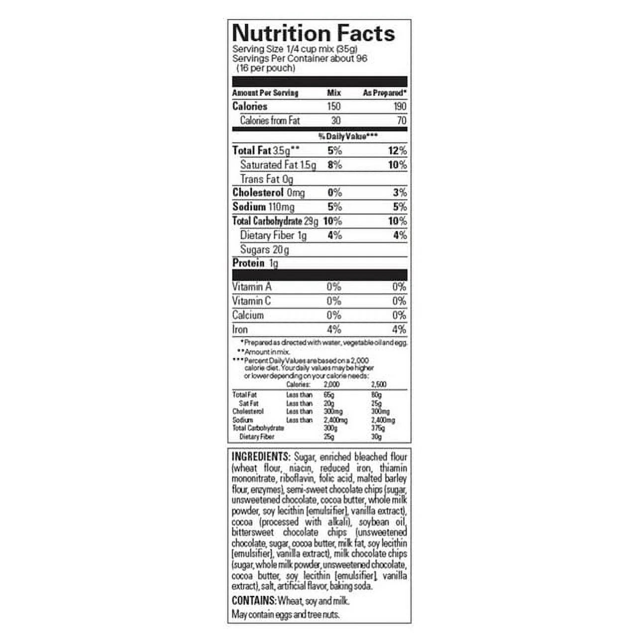 Triple Chocolate Brownie Mix, 6-Count F714700