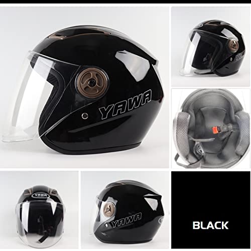 Motorcycle 3/4 Open Face Helmet with Clear Visor X51693