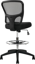 HYLONE Drafting Chairs Adjustable Height Stool Chair Armless Tall Office Chair High Back Ergonomic Office Chair Standing Desk Chair Armless Office Desk Chairs Drafting Swivel Chair with Footrest