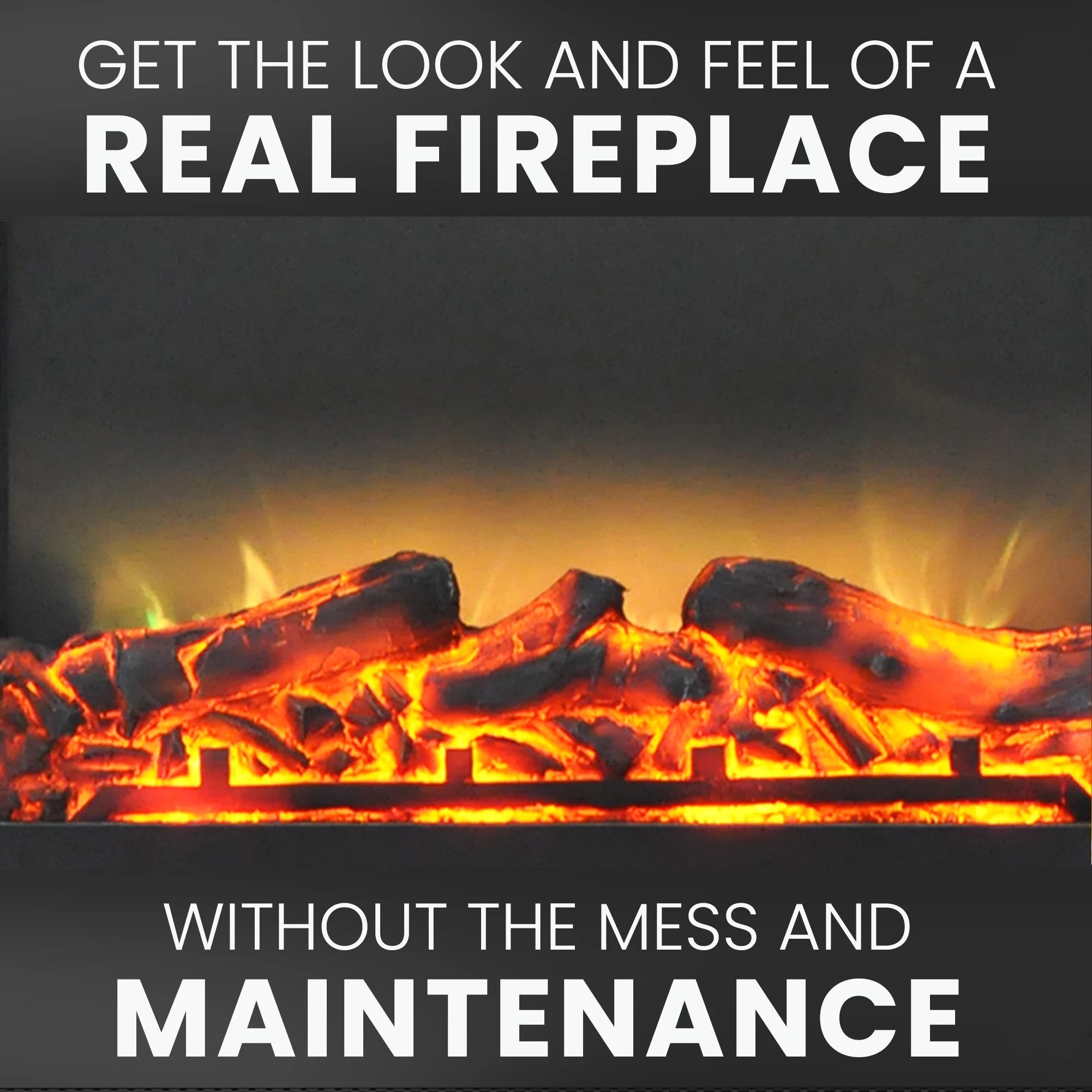 27-In. Freestanding Electric Fireplace Heater with Remote Control and Timer H2475