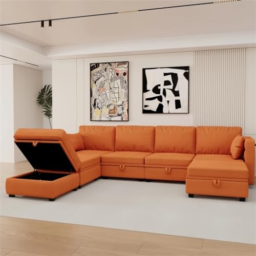 U-Shaped Sectional Sofa with Ottomans for Living Room T502644