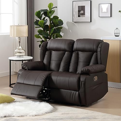 Home Theater Seating Recliner Chair with USB Ports and Cup Holders, Faux Leather Sofa Set C2216