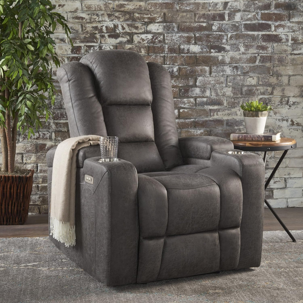 Power Recliner Chair with USB Port and Cup Holders N798234