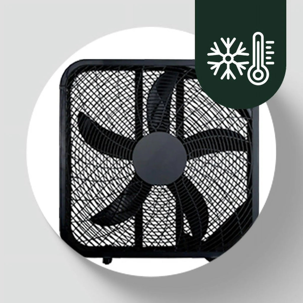 20 Inch 3 Speed Box Fan, Black Z75051
