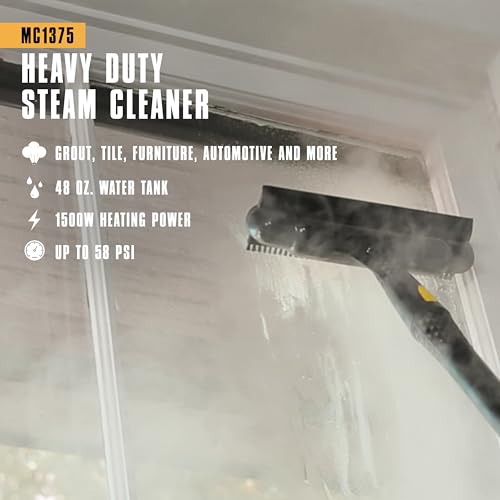 Handheld Steam Cleaner with 11 Accessories for Home, Tile, Grout, and Car Detailing K2885