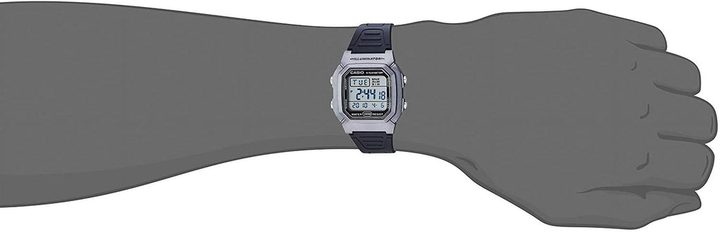 Men's Dual Time Digital Watch, Silver/Black Y442341