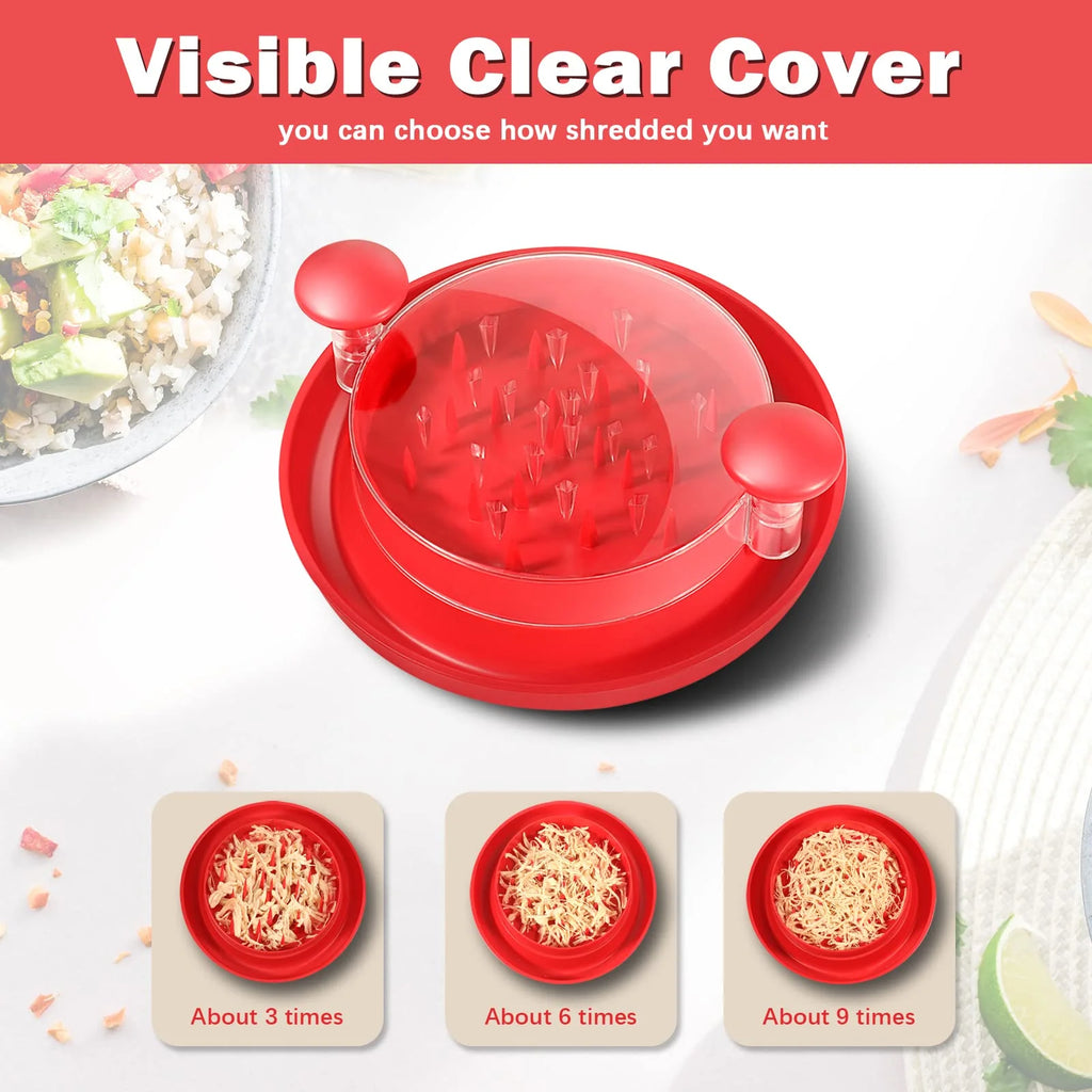 Chicken Shredder with Clear Cover and Non-Skid Base V183