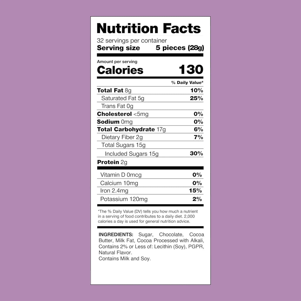 Chocolate Mini Eggs Candy, Purple Foil, Bulk Pack 2 Pounds G779