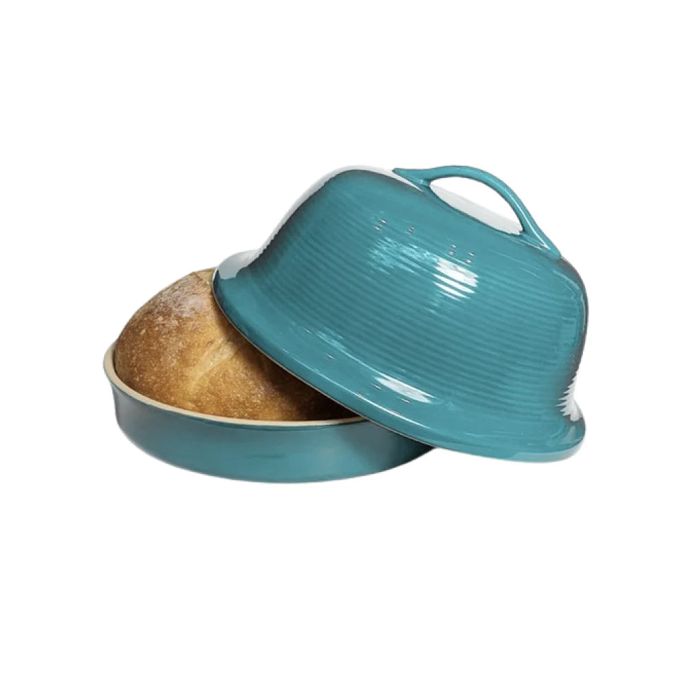 Aquamarine Glazed Bread Baking Dome Y615164