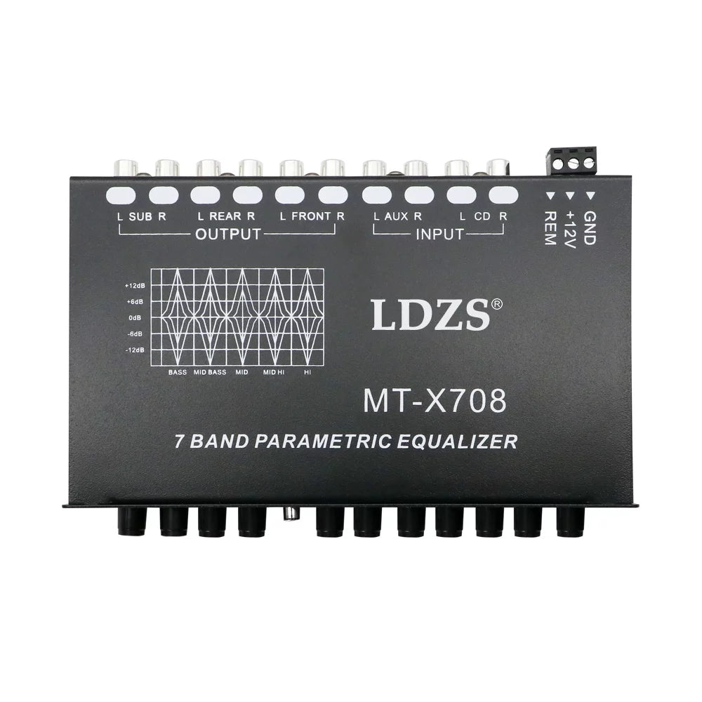 7 Band Car Equalizer with Parametric Tuning and Crossover K2312