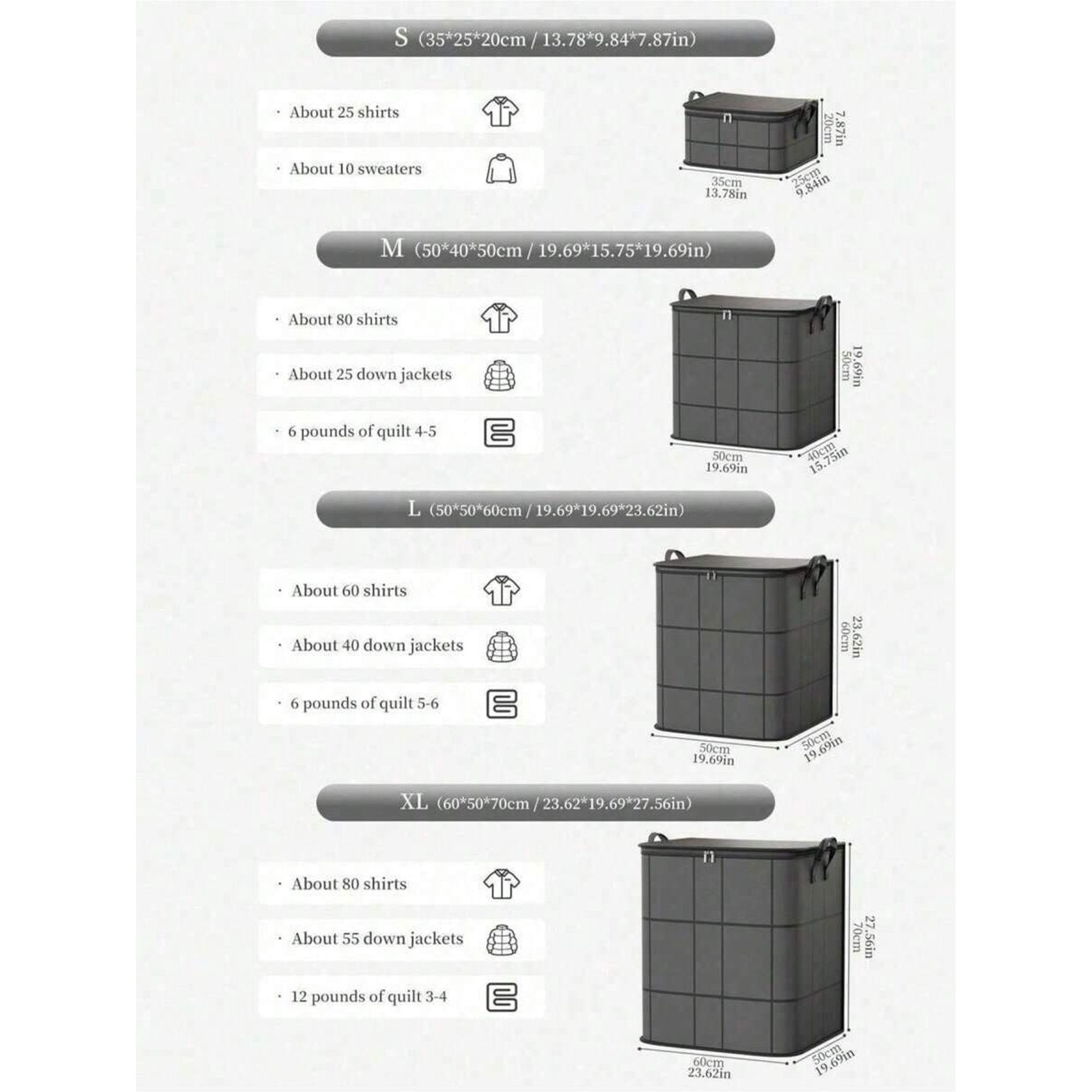 Foldable Storage Bag for Clothes and Quilts U695