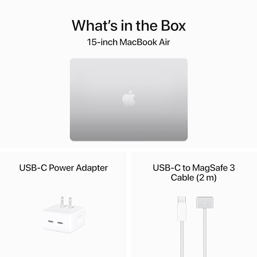 MacBook Air 15-inch Laptop with M3 chip, 15.3-inch Liquid Retina Display, 8GB Memory, 256GB SSD, Midnight J981