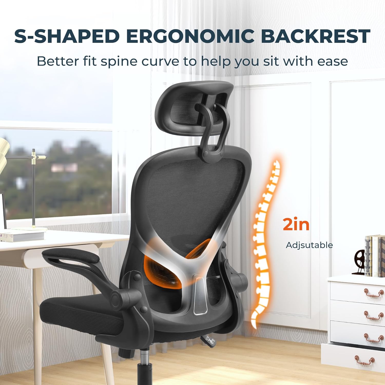 High Back Ergonomic Mesh Office Chair with Adjustable Lumbar Support P323