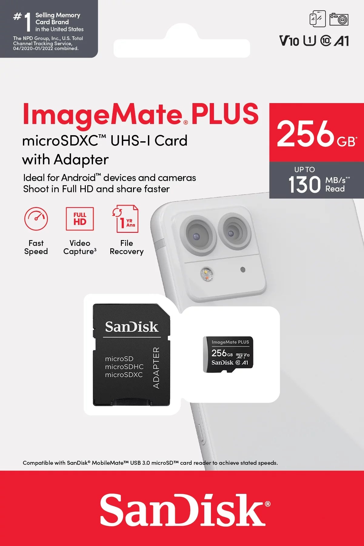 256GB microSDXC UHS-1 Memory Card 160MB/s S370