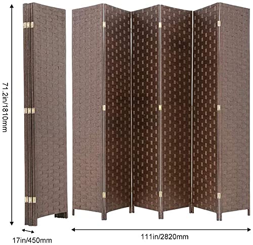 4 Panel Folding Room Divider, 6FT Tall Freestanding Privacy Screen Z26667
