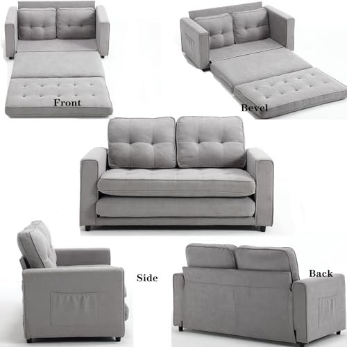 Convertible Folding Futon Sofa Bed with Adjustable Chaise Lounge M3530