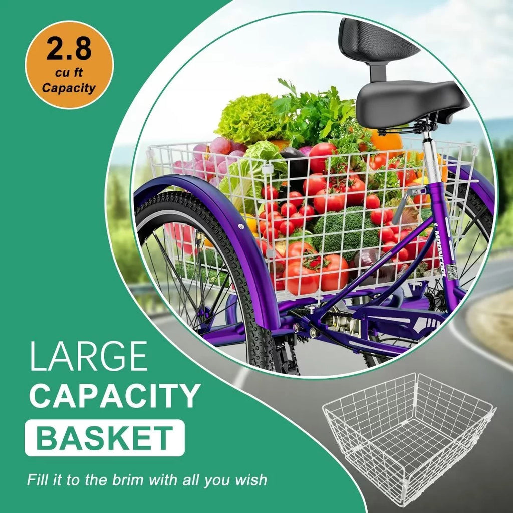 Adult Electric Tricycle 500W 7-Speed with Removable Battery K6570