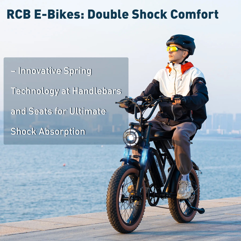 750W Electric Bike for Adults, 48V 15Ah Removable Battery, 20" Fat Tire Mountain Bicycle I4547